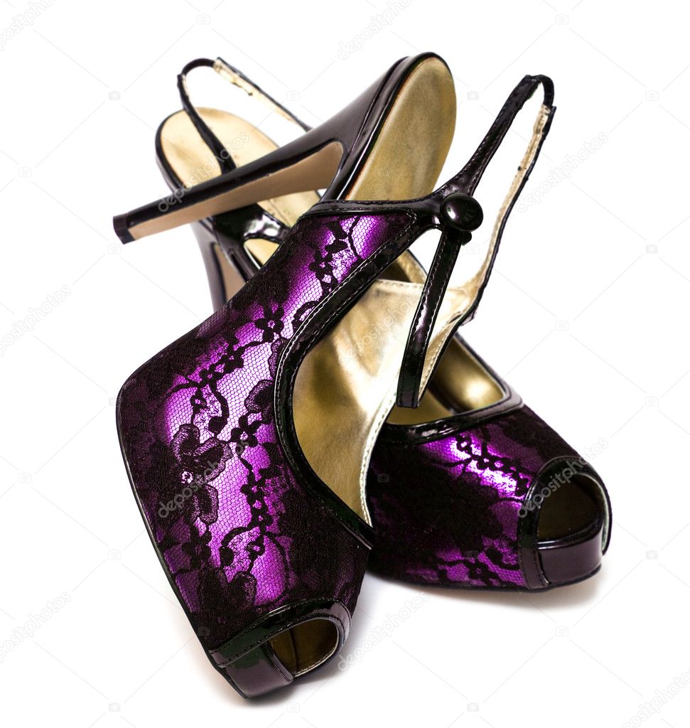 Womanish shoes isolated