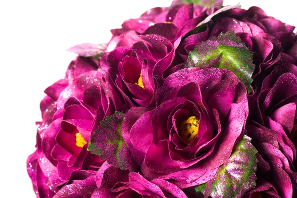 Flores de rosas artificiais isoladas — Fotografia de Stock