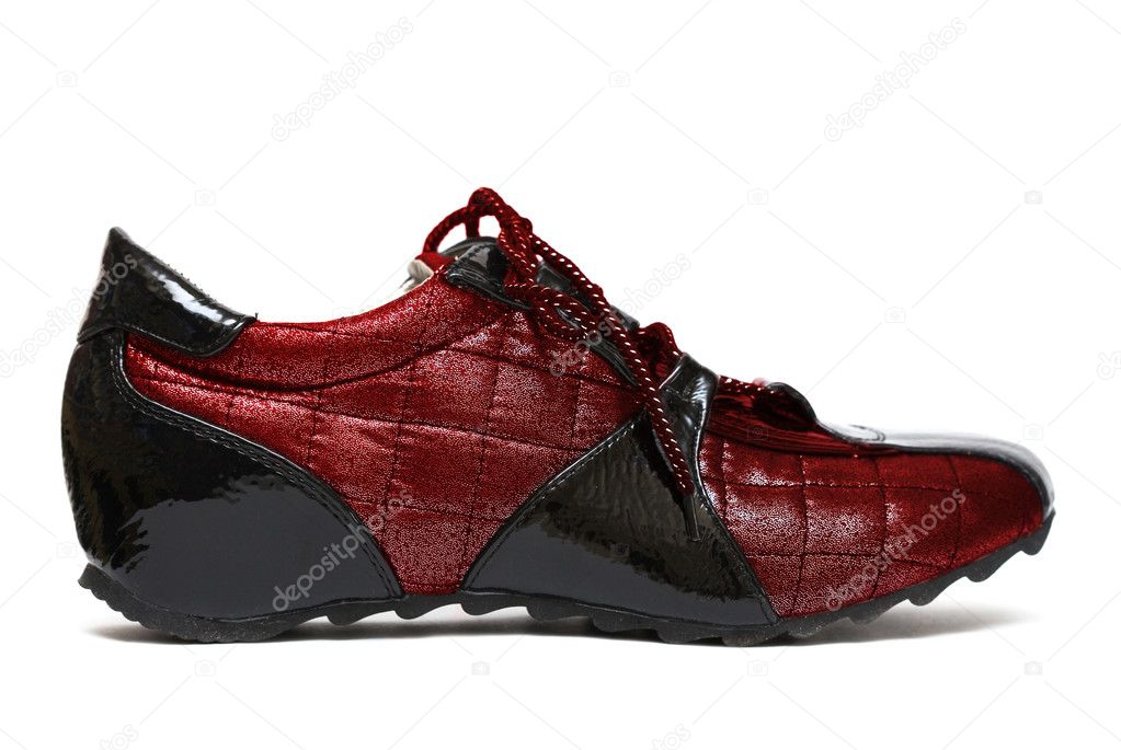 Red running womanish shoe