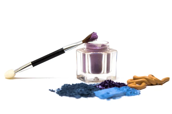 Blaue Make-up-Lidschatten — Stockfoto