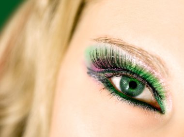 Close-up of beautiful womanish eye clipart