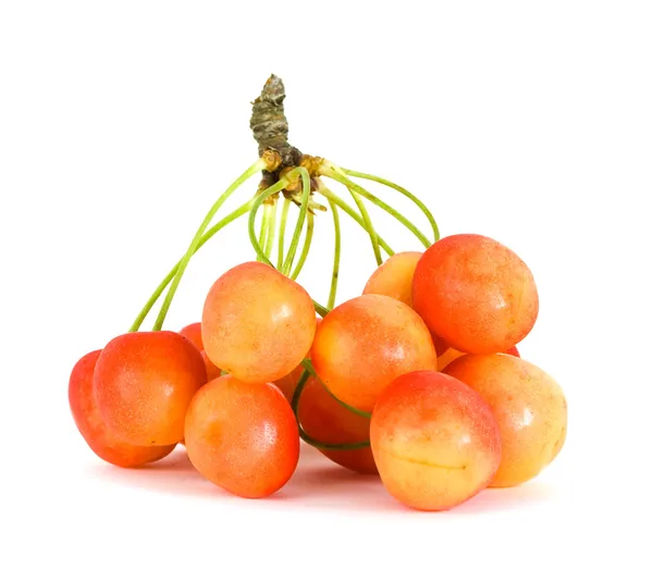鲜嫩的黄色和红色樱桃 — 图库照片