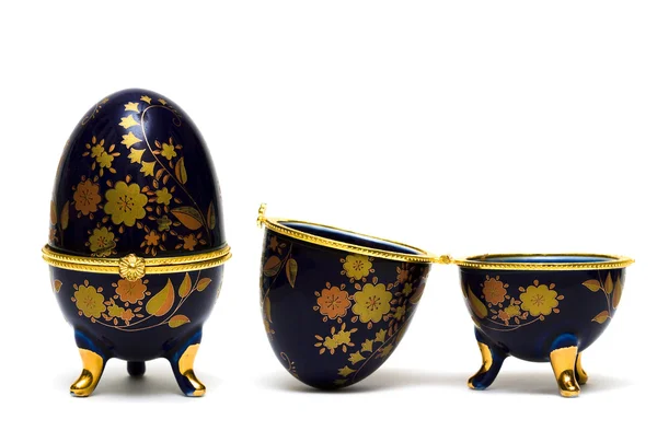 Caixa de ovo para jóias isoladas — Fotografia de Stock