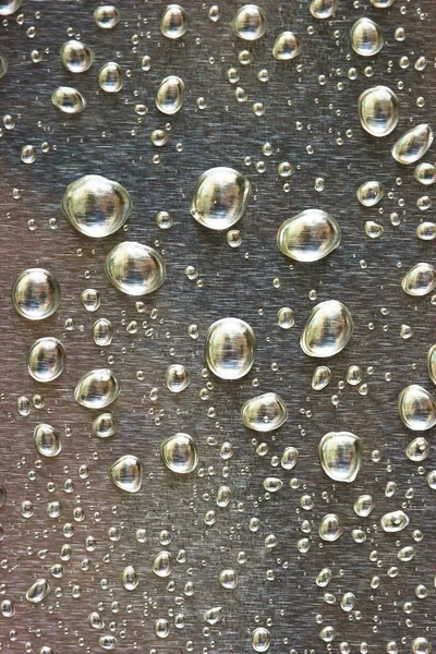 Šedé vody kapky — Stock fotografie
