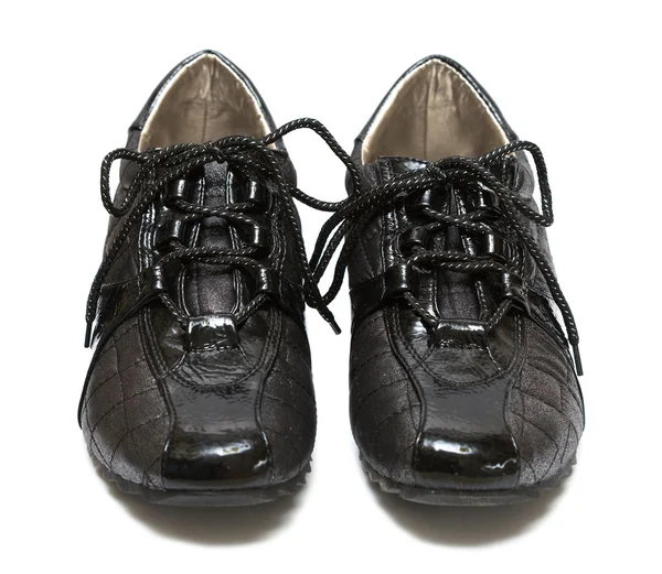 Black running womanish shoe — Stock Photo, Image