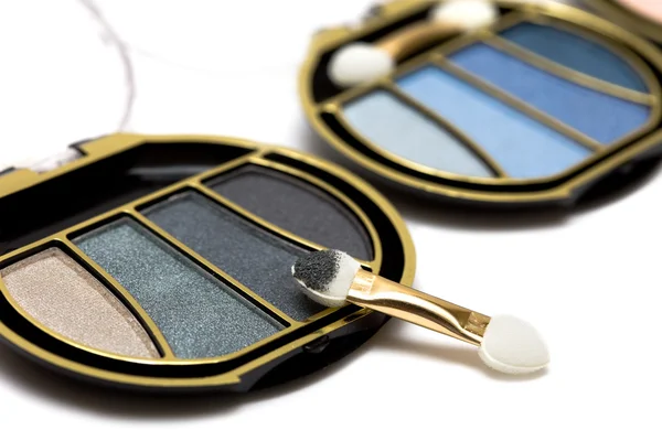 Blue and black make-up eyeshadows — Stock Photo, Image