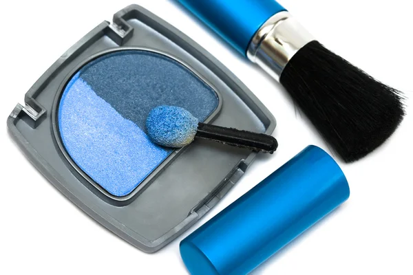 Blå make-up ögonskuggor — Stockfoto