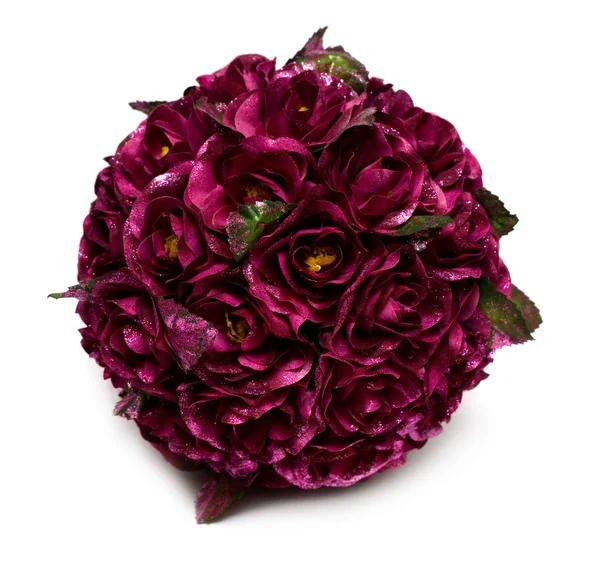 Bola de flores de rosa artificiais — Fotografia de Stock