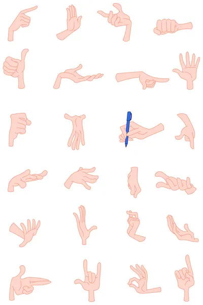 Händer gester — Stock vektor
