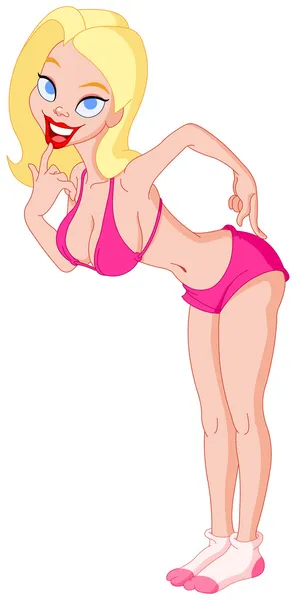 Sexy fille blonde 2 — Image vectorielle
