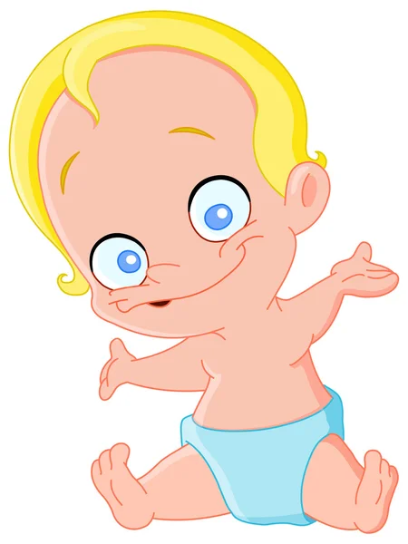 Blond bébé garçon — Image vectorielle