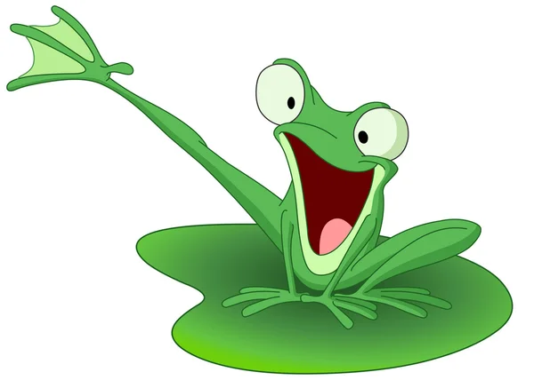 Одинадцять щасливих жабу — стоковий вектор