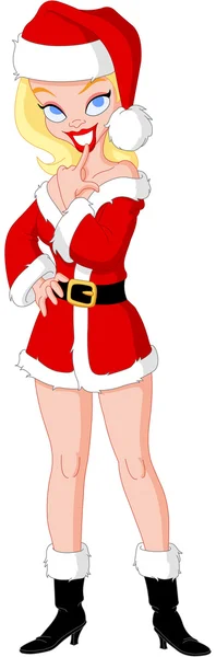 Santa girl — Stockový vektor