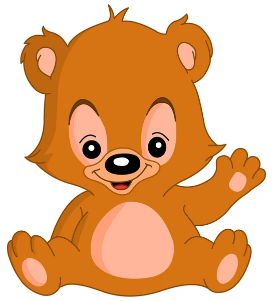 Zwaaien teddy bear — Stockvector
