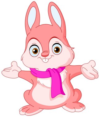 Winter bunny clipart