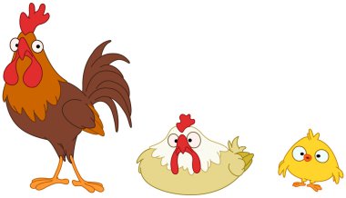 Chicken family clipart