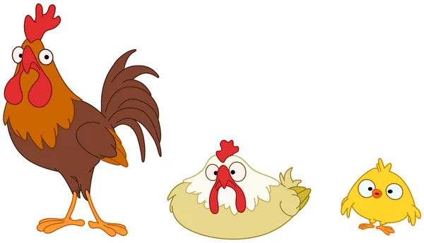 Csirke család — Stock Vector