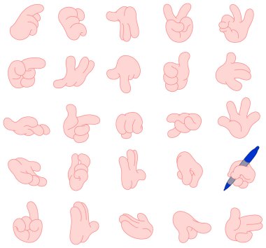 Cartoon hands clipart