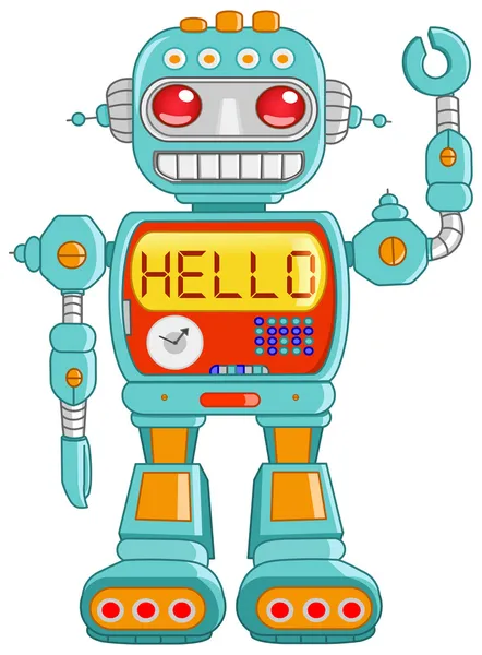 Hola robot — Vector de stock