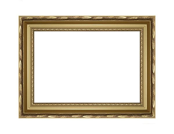 Old frame on a white background