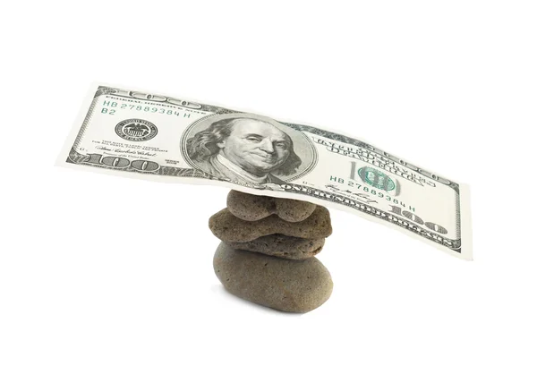 Taşlar ve para — Stok fotoğraf