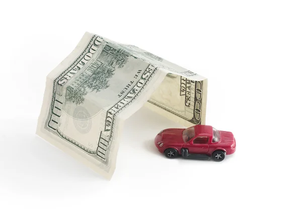 Dólar e um carro — Fotografia de Stock