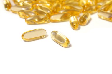 Vitamin oil capsules clipart