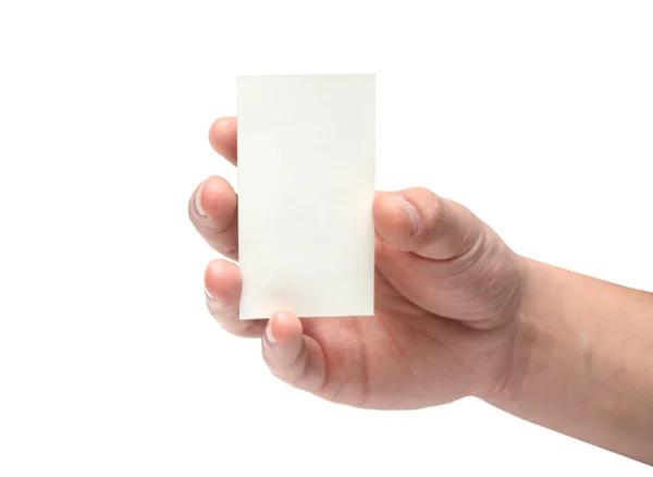 Ręką człowieka z karty — Zdjęcie stockowe