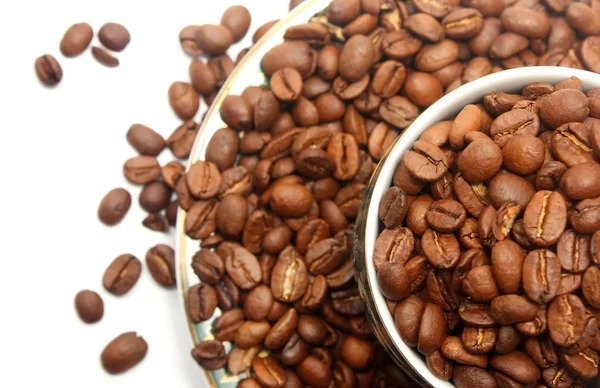 カップのコーヒー豆 — ストック写真