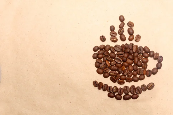 Copa de café hecha de frijoles — Foto de Stock