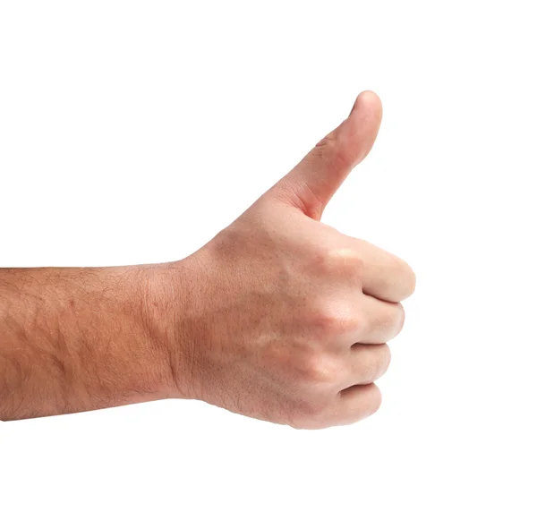 Thumb-up sign close-up — Stock Photo, Image