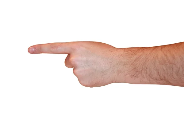 Zeigende Hand — Stockfoto