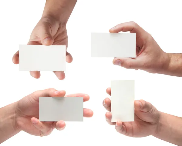 Set of cards in man's hand — Stock Photo, Image