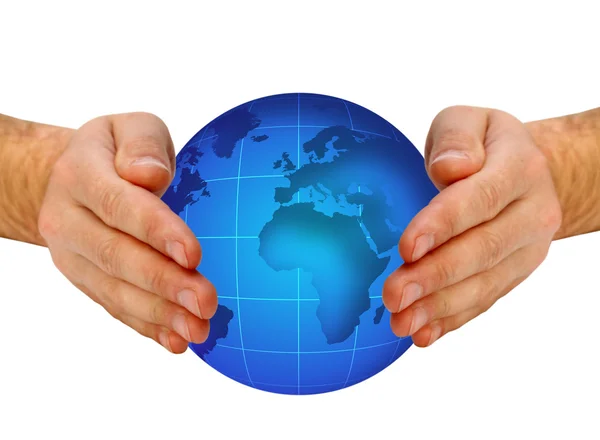 Globe in hands — Stock Photo, Image