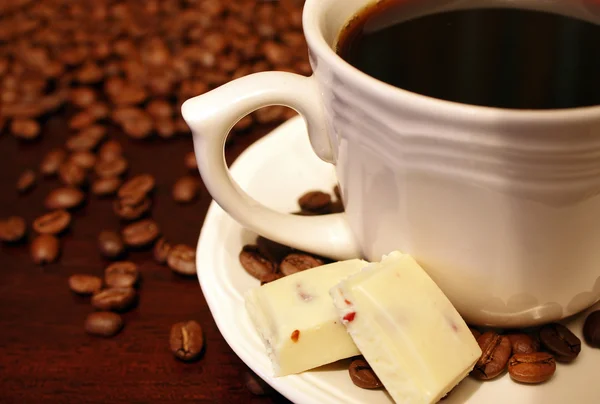 咖啡和巧克力 — 图库照片