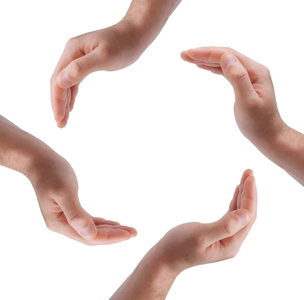 Cirkel av händer — Stockfoto