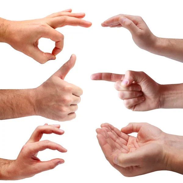 Set of hand signs — Stock Photo, Image