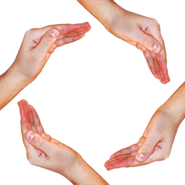 Cirkel av händer — Stockfoto