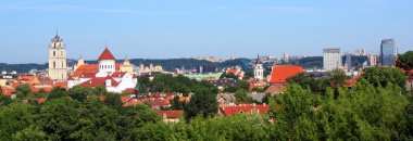 Panorama of Vilnius, Lithuania clipart