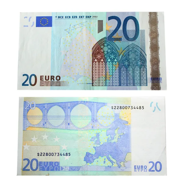 20 euro-bankjegy — Stock Fotó
