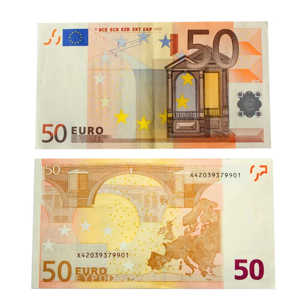 Bankbiljet van 50 euro — Stockfoto