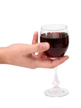 Human hand's with wine clipart