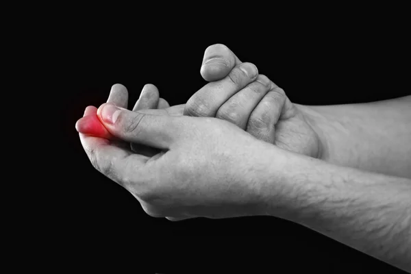 Finger smärta — Stockfoto