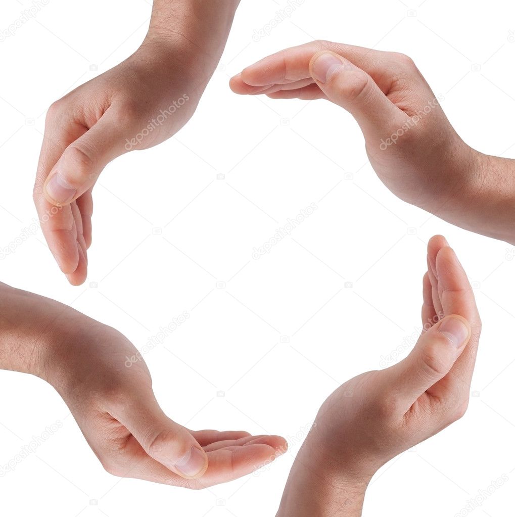 Circle made of human hands