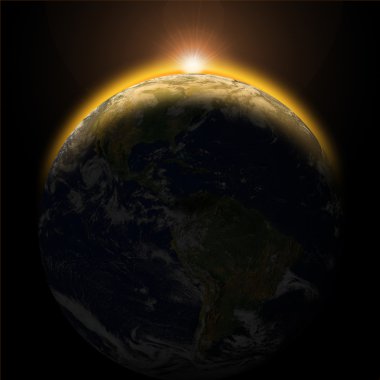 Earth as seen from outer space clipart