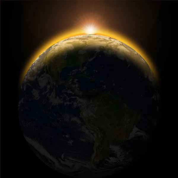 Земля, как видно из космоса — стоковое фото