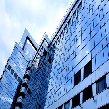 Reflection of glass wall in business clipart