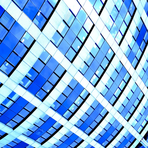 Modré abstraktní plodin moderní kancelář — Stock fotografie