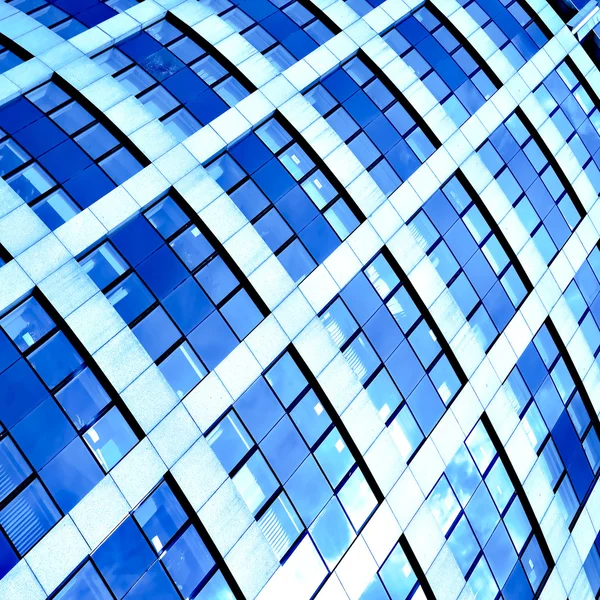 Blå abstrakt skörd av moderna kontor — Stockfoto