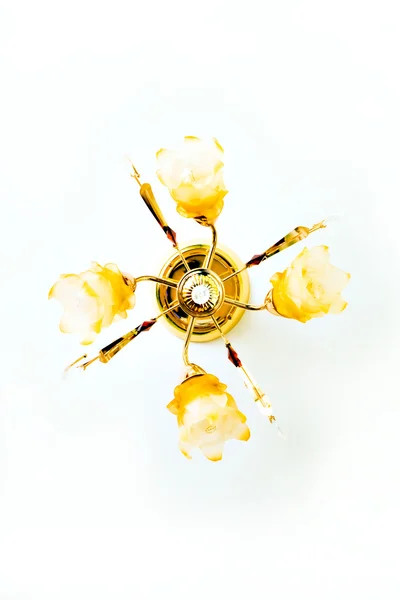 stock image Yellow chandelier